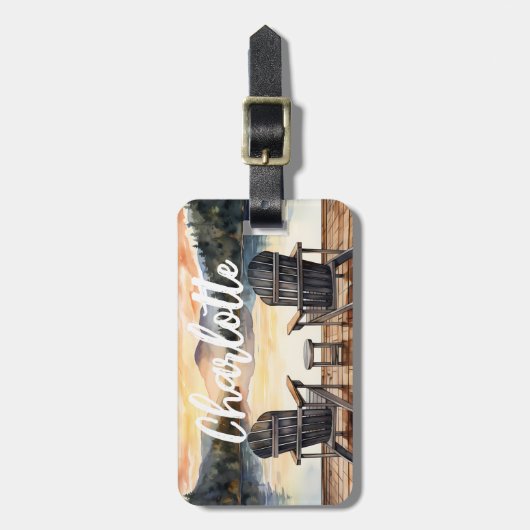 Monogram Lake Travel Bagagelabel (Voorkant verticaal)