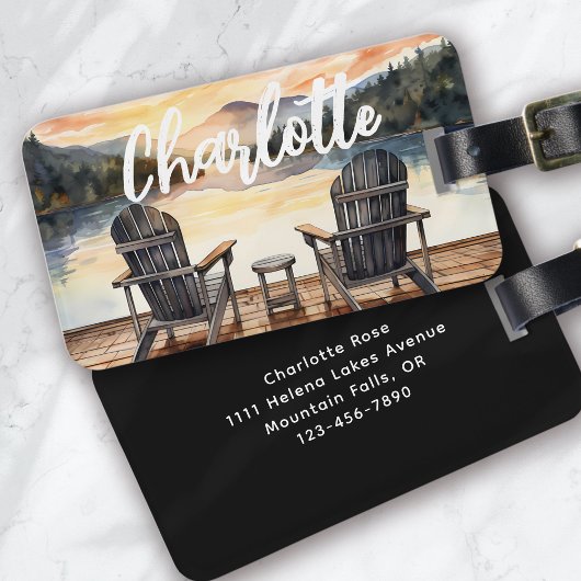 Monogram Lake Travel Bagagelabel