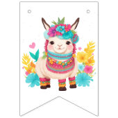 Monogram lama baby kinderkamer kunst. vlaggetjes (Tweede vlag)