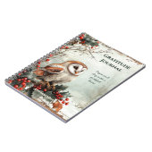 Monogram Landelijk Uil Dankbaarheidsdagboek | Notitieboek (Linkerzijde)