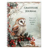 Monogram Landelijk Uil Dankbaarheidsdagboek | Notitieboek (Voorkant)
