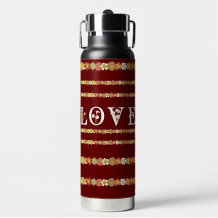 Monogram Landelijke Madelief Bloemige Liefde Waterfles