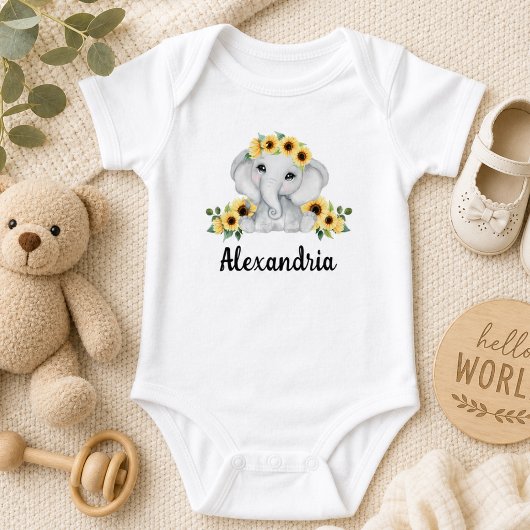 Monogram Landelijke Olifant  Romper