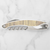 Monogram landelijke Roestvaste Script-naam op maat Kurkentrekker (Achterkant)