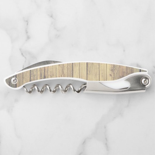 Monogram landelijke Roestvaste Script-naam op maat Kurkentrekker (Achterkant)