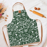 Monogram Landelijke Stijl Bloemen Bakpatroon Groen Schort<br><div class="desc">Alle fantastische bakkoninginnen roepen! We hebben het ultieme schort om uw keukenavonturen nog stijlvoller te maken! Ons chique schort met bloemenmotief in landelijke stijl is de perfecte mix van elegantie en praktische functionaliteit. Of je nu een partij zelfgemaakte koekjes opzweept of experimenteert met een mondwater taartrecept, dit schort heeft je...</div>