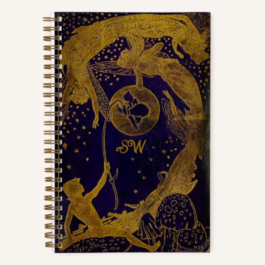 Monogram Lang Violet Fairy Book Dotted Journal Notitieboek (Voorkant)