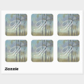 Monogram | Langkorrelige tarwe I Vierkante Sticker (Vel)