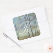 Monogram | Langkorrelige tarwe I Vierkante Sticker (Envelop)