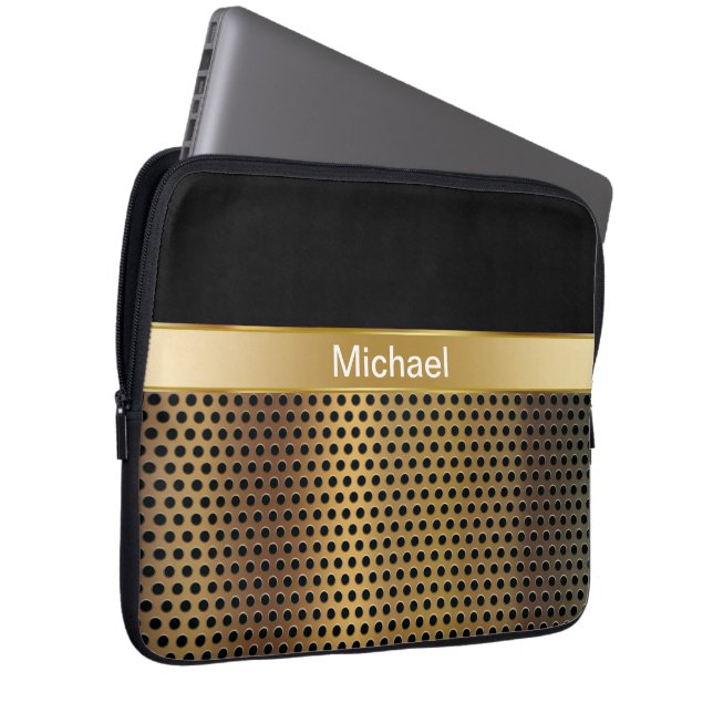 Monogram laptophoezen laptop sleeve (Voorkant Rechts)