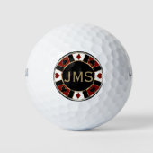 Monogram Las Vegas - Donkerrood Golfballen (Voorkant)