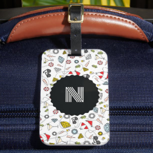 Monogram Las Vegas Poolparty-patroon Bagagelabel