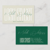 Monogram Lash stylist modern script Visitekaartje (Voorkant / Achterkant)