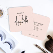 Monogram Lashes Esthetician Beauty Blush Pink