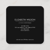 Monogram Lashes Esthetician Beauty Vierkante Visitekaartje (Achterkant)