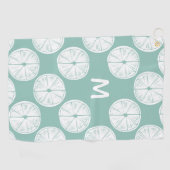 Monogram | Laten we Taco Over Liefde | BLAUWGROEN Golfhanddoek (Horizontaal)