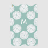 Monogram | Laten we Taco Over Liefde | BLAUWGROEN Golfhanddoek (Voorkant)