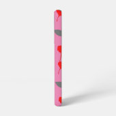 Monogram Latijnse Bloem Roze Samsung Galaxy 22 Hoesje (Linkerkant)