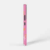 Monogram Latijnse Bloem Roze Samsung Galaxy 22 Hoesje (Rechterkant)