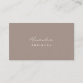 Monogram latte minimalistische Visitekaartje (Voorkant)