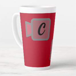 Monogram Latte Mok