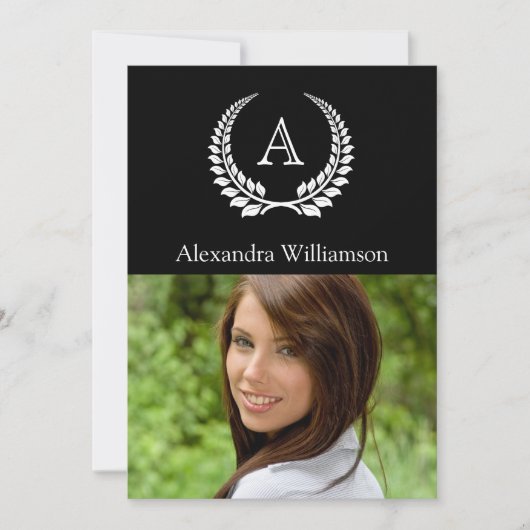 Monogram Laurel Black/White Kaart (Voorkant)