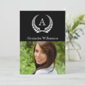 Monogram Laurel Black/White Kaart (Staand voorkant)