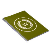Monogram Laurel Leaf Wreath Notitieboek (Rechterzijde)