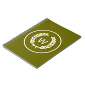 Monogram Laurel Leaf Wreath Notitieboek (Linkerzijde)