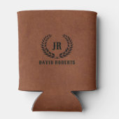 Monogram Lauwerkrans Bruin Nepleer Blikjeskoeler (Achterkant)