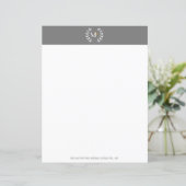 Monogram Lauwerkrans Grijs Papier (Staand voorkant)
