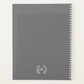 Monogram Lauwerkrans Grijs Planner (Achterkant)