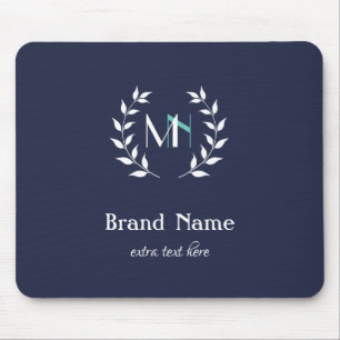 Monogram Lauwerkrans Navy Blauwe Muismat