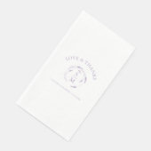 Monogram Lavendel bruiloft servetten (Hoek)