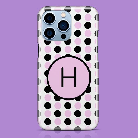 Monogram Lavendel en zwart Case-Mate iPhone Case