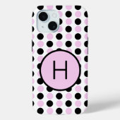 Monogram Lavendel en zwart Case-Mate iPhone Case (Achterkant)