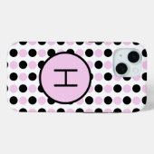 Monogram Lavendel en zwart Case-Mate iPhone Case (Achterkant (horizontaal))