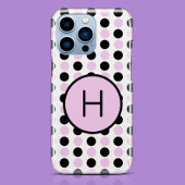 Monogram Lavendel en zwart iPhone 15 Case