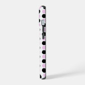 Monogram Lavendel en zwart iPhone 15 Case (Linkerkant)