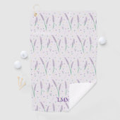 Monogram Lavendel Harten Girly  Golf Golfhanddoek (Insitu)