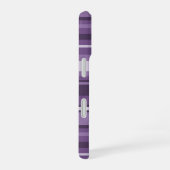 Monogram lavendel strepen iPhone 16 hoesje (Rechterkant)