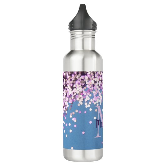 Monogram Lavender Confetti on Blue Waterfles (Links)