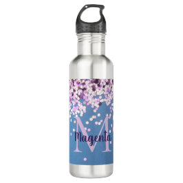 Monogram Lavender Confetti on Blue Waterfles