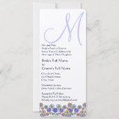 Monogram Lavender Periwinkle Wedding Kaart (Voorkant)