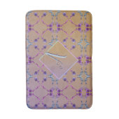 Monogram Lavender Roos Heart Blush Bath Set Badmat (Voorkant Verticaal)