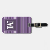 Monogram Lavender strepen Bagagelabel (Voorkant horizontaal)