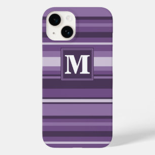 Monogram Lavender strepen Case-Mate iPhone 14 Hoesje