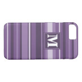 Monogram Lavender strepen Case-Mate iPhone Case (Achterkant (Horizontaal))