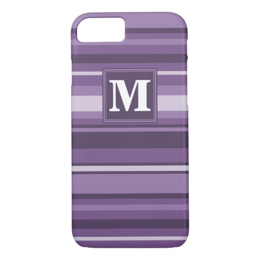 Monogram Lavender strepen Case-Mate iPhone Case (Achterkant)