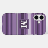 Monogram Lavender strepen Case-Mate iPhone Case (Achterkant (horizontaal))
